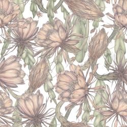 textured tropics orchid cactus white