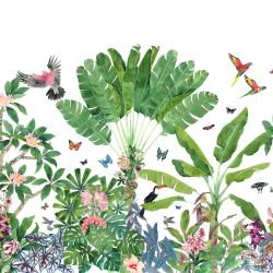 the painted garden jungle border white detail