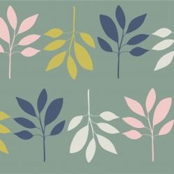 tropical days leaf stripe denim 