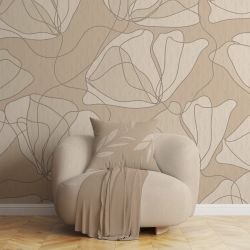 floral freestyle concept mural and cushion