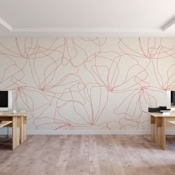 floral freestyle concept office feature wall