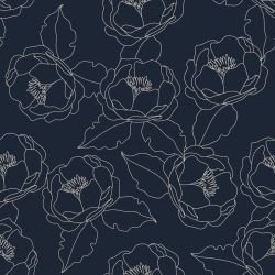 floral freestyle modern herbarium richblue