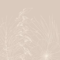 flowing flora floral inkfall neutrals