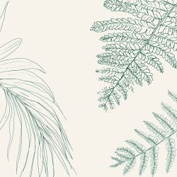 flowing flora monstera muse moss eggshell