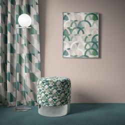 fractal playground concept ottoman artwork and curtain