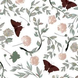 garden muse botanic butterfly pastels