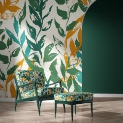 garden sketches concept wallpaper mural and upholstery
