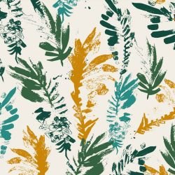 garden sketches imprinted plants gold greens