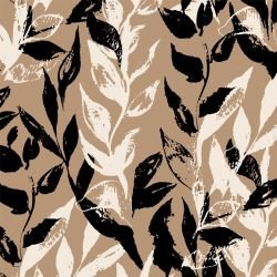 garden sketches plant stamps brown multi