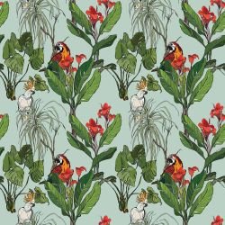 garden villa nesting birds blue green