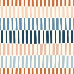 gentle geometrics stripe stack blues oranges