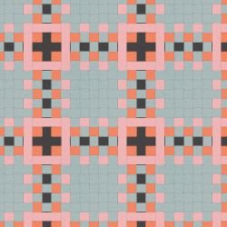 geoweave plaid interlace blue peach