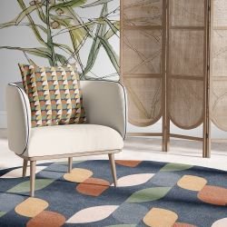 pictoral shapes concept rug belle green pops repeat