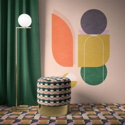 pictoral shapes concept rug britten dark repeat