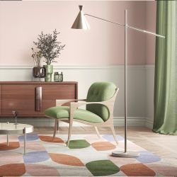 pictoral shapes concept rug mariotte soft sunset mural