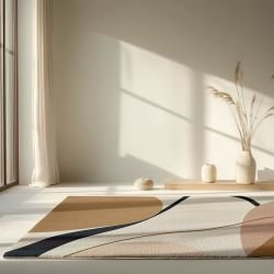 geometric abstractions concept rug construed