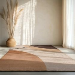 geometric abstractions concept rug planets align