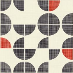 geometric twist orb shift cream red grey
