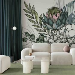 custom light green concept rug