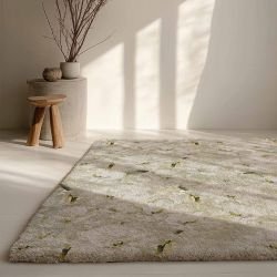 enchanted home concept rug peony pattern green