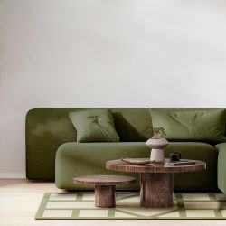 shimmer concept rug framework custom green