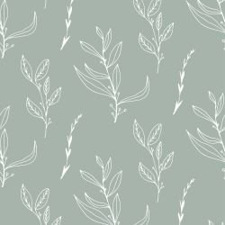 leaf outlines branch mix fern white