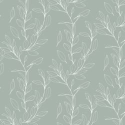 leaf outlines dense branches fern white