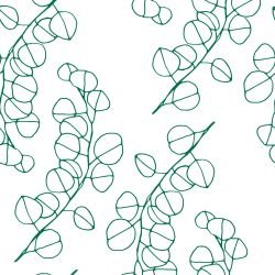 leaf outlines orbicular leaves marine white