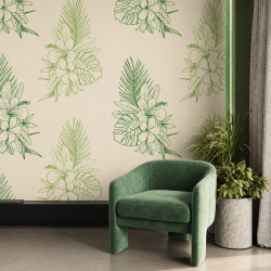 ink tropics concept wallpaper armchair