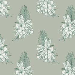 ink tropics island palms green