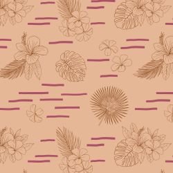 ink tropics lagoon blooms brown pink