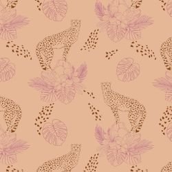 ink tropics leopard dash brown pink