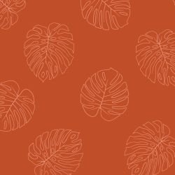 ink tropics monstera scatter terracotta