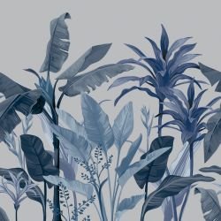 jungle chic paradise palms blue haze