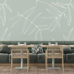 leaf outlines concept elongated leaves banquette