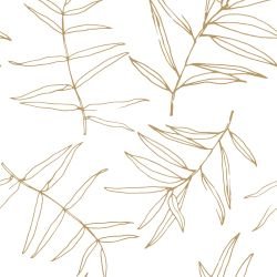 leaf outlines elongated leaves gold white