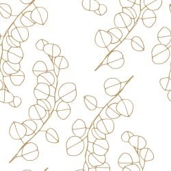 leaf outlines orbicular leaves gold white