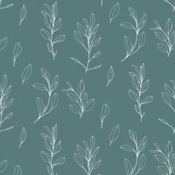 leaf outlines tapered twigs slate white