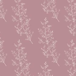 leaf outlines twisted bristles mauve eggshell