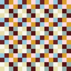 linea layers confetti squares brown blue multi
