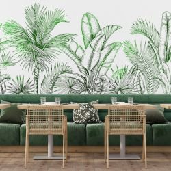 lush outlook  concept mural frond border green