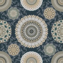 heartfelt mandalas harmonic heart teal brown