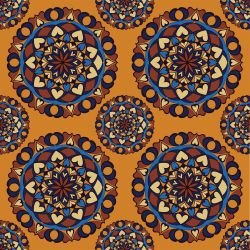 heartfelt mandalas loves bloom orange blue
