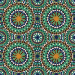 heartfelt mandalas serenade in petals orange green blue