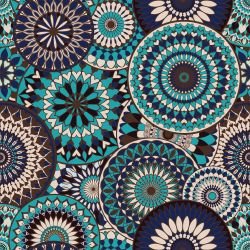 heartfelt mandalas tranquil array green blue dark