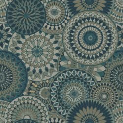 heartfelt mandalas tranquil array teal brown dark