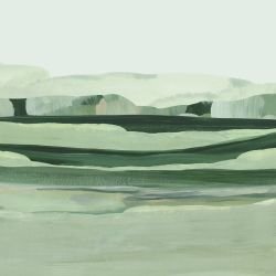 meadowland murals brushed grasslands green