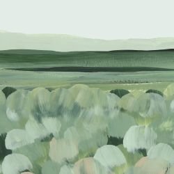 meadowland murals shrubbery strokes green