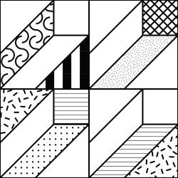 memphis mosaics pop prism black white