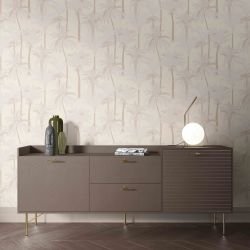 muted fronds concept wallpaper cabinet